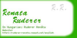 renata ruderer business card